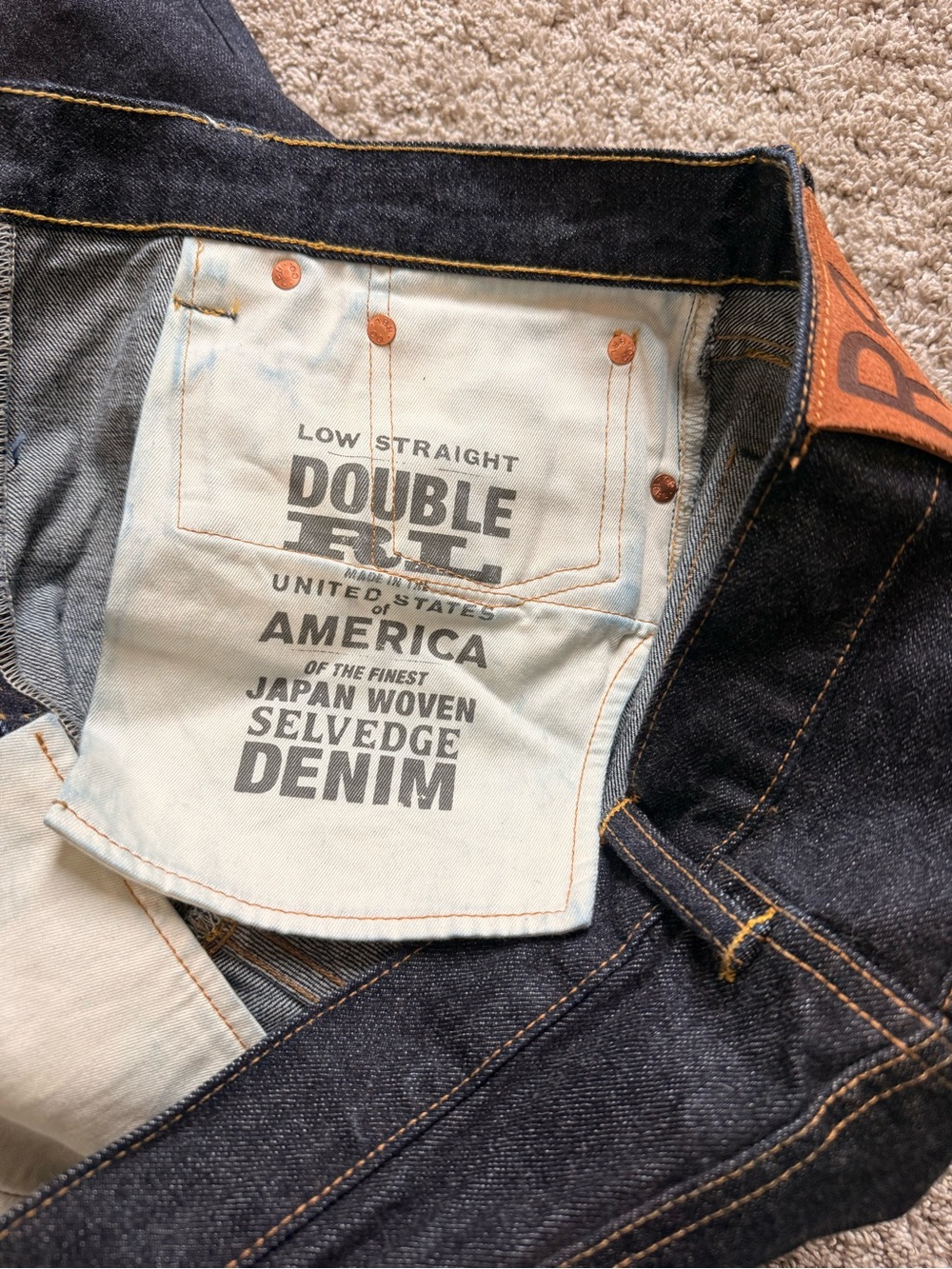 Ralph Lauren Double RL Dark Indigo Straight Jeans - Picture 4 of 5